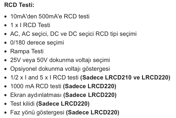 Megger LRCD220 RCD / Loop Test Cihazı